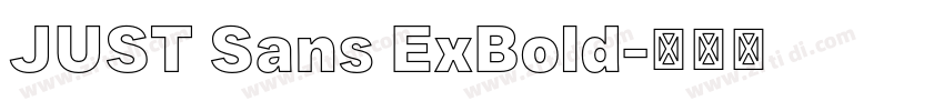 JUST Sans ExBold字体转换